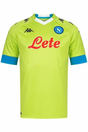 Kappa SSC Napoli Kombat Pro Uomo Maglia 31126ZW- LIME AZZURRO