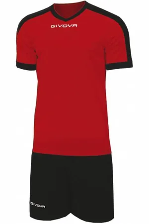 Givova Kit Revolution Maglietta da calcio con Shorts rosso