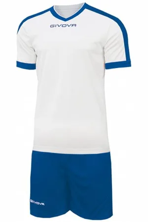 Givova Kit Revolution Maglietta da calcio con Shorts bianco
