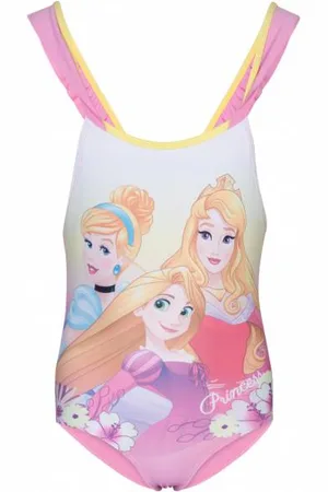 Sun City Disney Princess Bambina Costume da bagno intero ET1812- chiaro