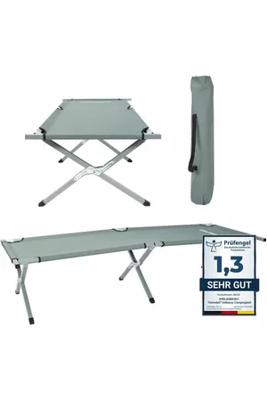 Kirkjubøur ® "Heimdall" lettino da campeggio pieghevole grigio