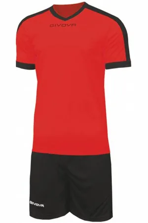Givova Kit Revolution Maglietta da calcio con Shorts nero