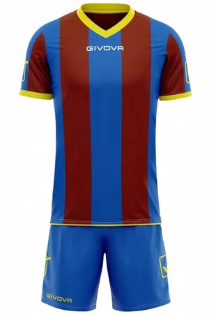 Givova Set da calcio Maglietta con Shorts Kit Catalano / rosso scuro