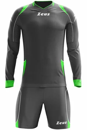 Zeus Paros Set da portiere Maglia a maniche lunghe con pantaloncini grigio neon giallo