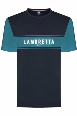 Lambretta Coral Uomo T-shirt SS9819-NVY/BLUCRL