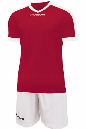 Givova Kit Revolution Maglietta da calcio con Shorts bianco