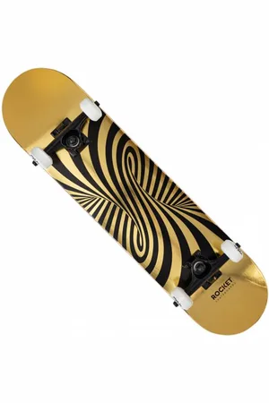 Rocket Rocket Twisted Foil Gold 7,50" Skateboard RKT-COM-1555