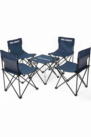 Kirkjubøur ® "Stjärna" Set da 5 Sedie da campeggio con tavolino navy