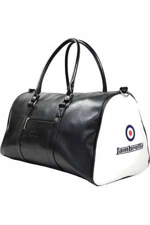 Lambretta Retro Sports Large Bag Borsa 28x49x25 T20064L-BLK/BIANCO