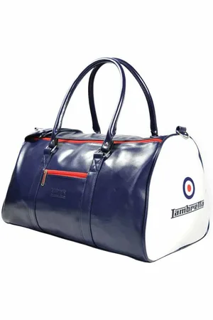 Lambretta Retro Sports Large Bag Borsa 28x49x25 T20064L-NVY/WHT