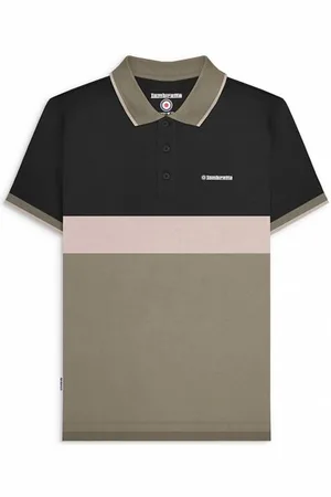 Lambretta Contrast Panel Uomo Polo SS1219-NERO