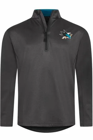 Fanatics San Jose Sharks NHL Uomo 1/4-Zip Felpa NL63999B2GEHJ5