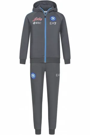 Emporio Armani SSC Neapel EA7 Bambini Tuta con cappuccio grigio EASSCN23R09JR-MAGNET