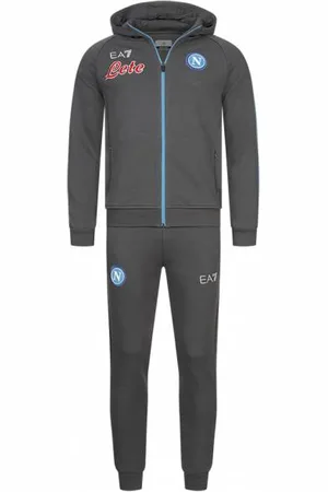 Emporio Armani SSC Neapel EA7 Uomo Tuta con cappuccio grigio EASSCN23RU09-MAGNET