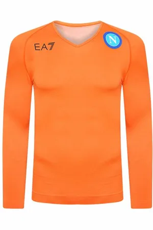 Emporio Armani SSC Neapel EA7 Uomo Maglietta aderente a maniche lunghe EA7SSCN152