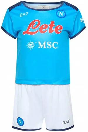 Emporio Armani SSC Neapel EA7 Bambini Divisa da calcio EA7SSCN139-AZZURRO