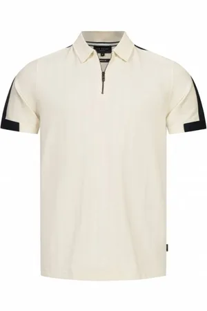 Ted Baker Abloom Zip Uomo Polo 265801-NATURALE