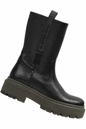 G-Star KAFEY Performance High Donna Stivali in pelle 2241 021821 BLK-OLV