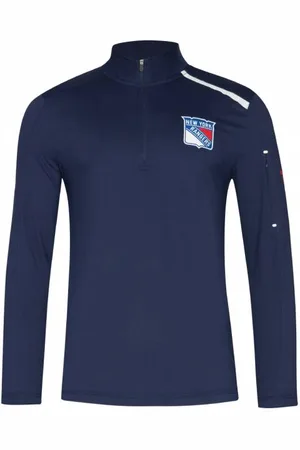 Fanatics New York Rangers 1/4 zip Uomo Felpa per l