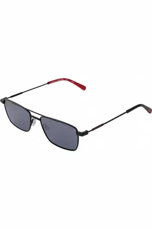 Sergio Tacchini Rectangular Black Metal Uomo Occhiali da sole ST700105255