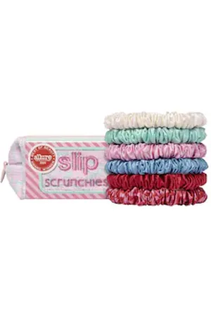 Slip Elastici Per Capelli Skinny In Pura Seta Con Pochette In Omaggio - 6 Pz - -skinny Scrunchies High Tide Set Of 6 - Donna