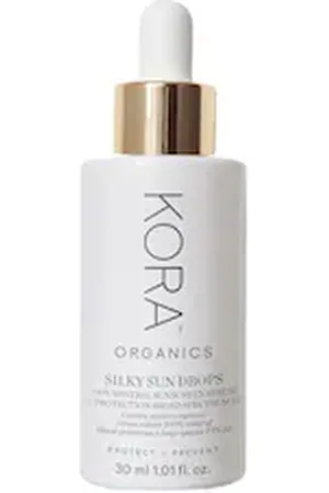 KORA Organics Silky Sun Drops 100% Mineral Sunscreen - Siero Viso Spf 30 - -silky Sundrops Mineralsunscreenserum30ml - Donna