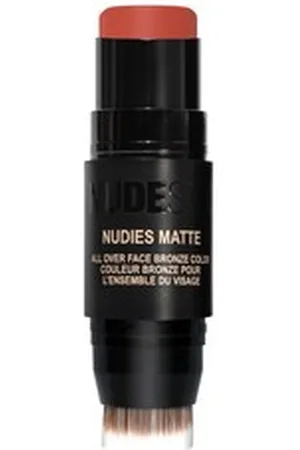 Nudestix Nudies Matte Bronzer - Stick Per Contouring A Doppia Punta - Matte Beach Face Babe- - Donna