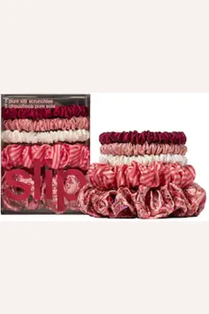 Slip Scrunchies Assortiti In Pura Seta - 5 Scrunchies - -set Assorted Scrunchie - Harriet - Donna
