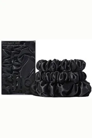 Slip Back To Basics - Elastici Di Pura Seta Neri - -scrunchies Midi / Large Black - Donna