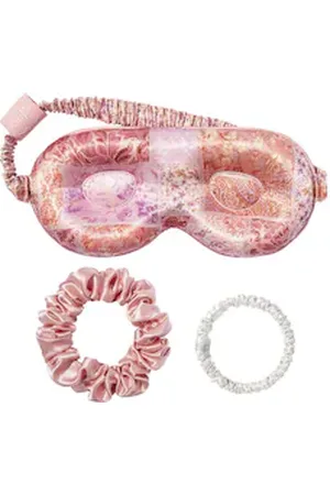 Slip Set Pigiama Party Boteh - Set Di Mascherina E Scrunchies In Pura Seta - -set Boteh - Donna