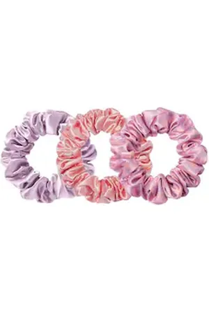 Slip Scrunchies In Pura Seta Taglia L - 3 Scrunchies - -scrunchies Large Belleflower - Donna