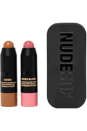 Nudestix Pink Blush & Nude Bronzer - Mini Duo Di Stick In Crema - -nudies Pink Nude Blush 3pc Kit - Donna