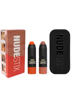 Nudestix Sunkissed Peach Blush And Bronze 2-piece Kit - Cofanetto Make-up Viso - -nudies Matte Bronze & Blush Duo - Donna