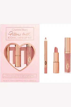 Charlotte Tilbury Pillow Talk Iconic Mini Lip Kit - Set Make-up Labbra - -pillow Talk Iconic Mini Lip Kittttt - Donna