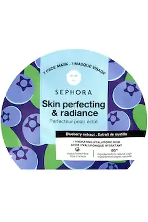 SEPHORA Maschera Agli Estratti Di Frutta E Acido Ialuronico - Maschere Viso In Tessuto - -no Waste Mask-22 Myrtille - Donna