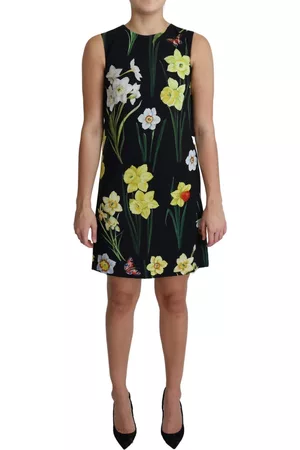 Dolce & Gabbana Mini abito a trapezio con stampa floreale nero - IT40|S