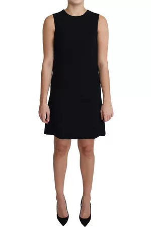 Dolce & Gabbana Mini abito a trapezio in viscosa elasticizzato nero - IT40|S