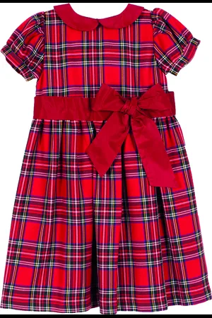 SIOLA Vestito tartan con fiocco