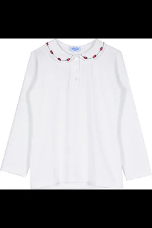 SIOLA Polo con colletto ricamato