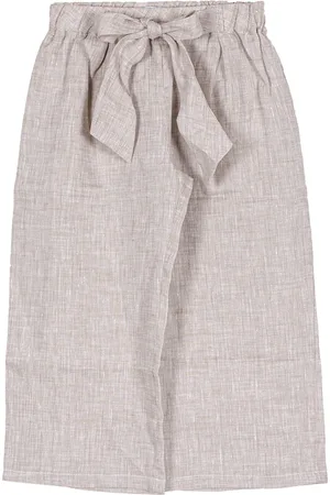 SIOLA Pantaloni in lino con fiocco
