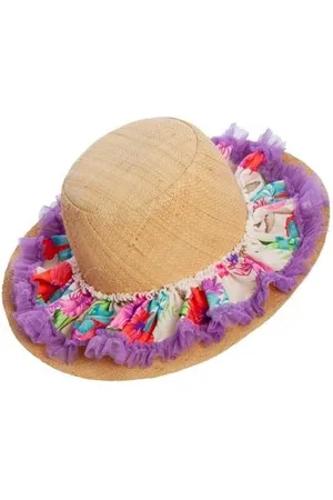 SELINI Cappello di paglia con volant