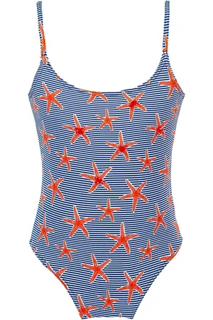 SELINI Costume intero a righe con stelle marine