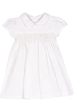 SIOLA Vestito total-white con ricami