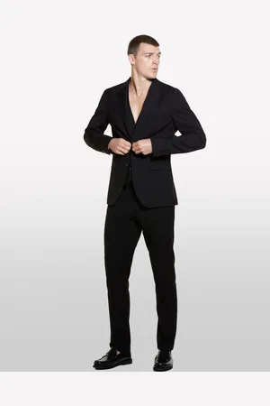 Sisley Pantaloni Formali Neri Slim Fit, Uomo