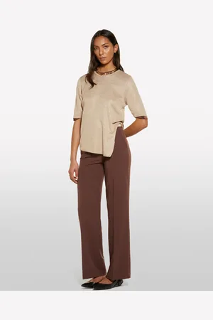 Sisley Maglia A Maniche Corte Dorata, Donna