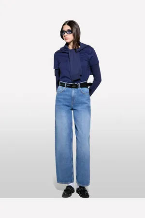 Sisley Jeans Baggy Fit Chiaro, Donna