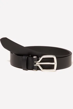 Sisley Cintura Nera 100% Pelle, Uomo