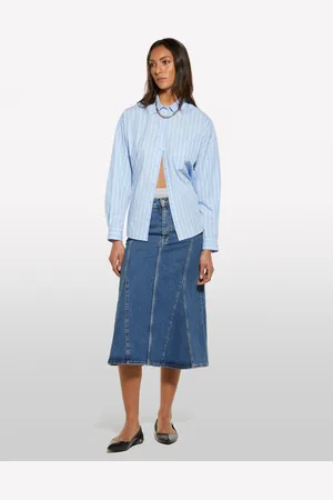 Sisley Gonna Di Jeans Svasata , Donna