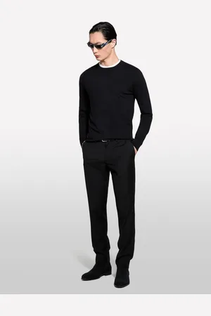 Sisley Maglia Nera Regular Fit, Uomo