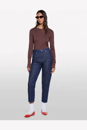 Sisley Jeans Mom Fit Blu, Donna